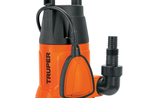 Bomba sumergible plástica, 1 HP para agua limpia, Truper