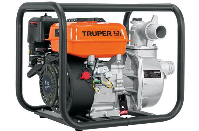 Motobomba autocebante 2″x2″, gasolina 7HP, agrícola, TRUPER